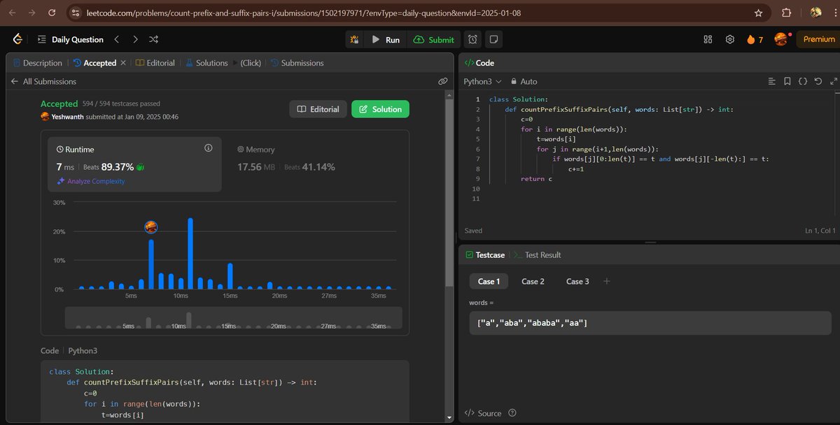 TechYesh's tweet image. Day 7 of solving DSA and maintaining leetcode streak
Thala for a reason :)