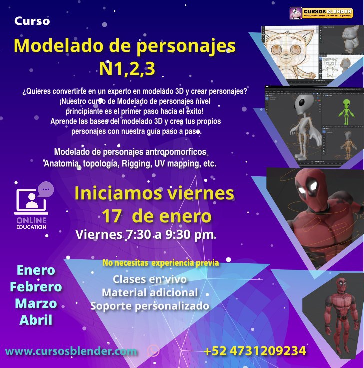 casyopea's tweet image. Tenemos un año preparado de súper cursos,  cursos de los primeros niveles para impresión 3D y modelado de personajes y cursos para niños.

Modelado de personajes N1,2,3  drive.google.com/file/d/17bKrL3…

Impresión 3D N1,2,3 drive.google.com/file/d/1kp6xWE…

Curso para niños drive.google.com/file/d/14fctB5…