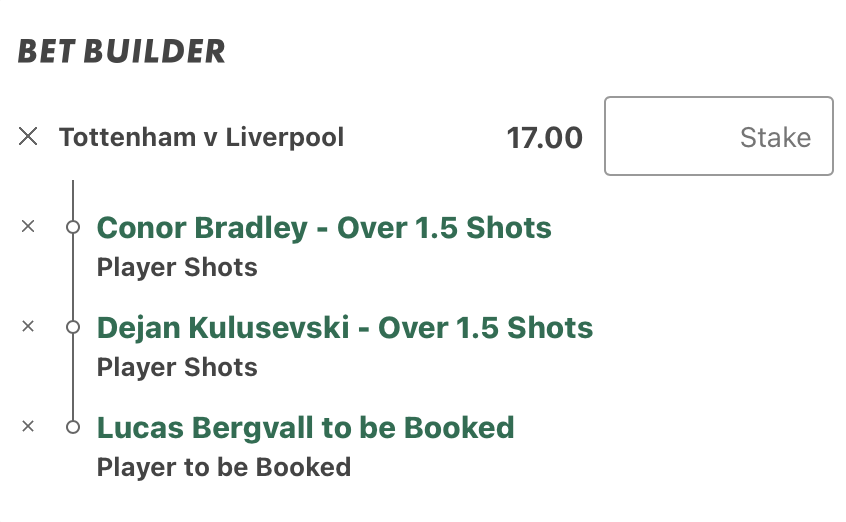 🔥 16/1 EFL Cup Semi Final Bet Builder 🔥

Tottenham vs Liverpool Bet Builder 

💰 Units - 0.5 

£5 ⏭️ £85 
£10 ⏭️ £170 
£20 ⏭️ £340 

#Liverpool #Spurs #EFLCup