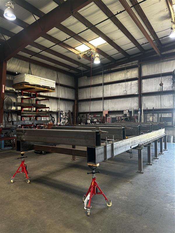 🚨 Check out this beast! 🚨

This is the 8x20 router table frame for our upcoming HD-30 series. To give you an idea of scale...yeah, that's our forklift right there.

When it’s done, this monster will feature:
• Dual-zone processing to increase production.
• A laser powerful