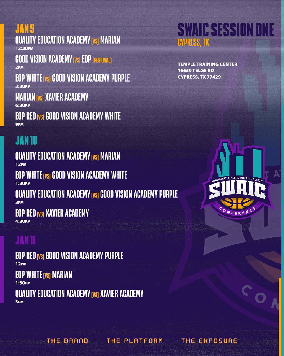 The SWAIC (@theswaic) on Twitter photo Weโre Back!
Session I of the 2025 SWAIC Season starts tomorrow!
๐๏ธ Jan 9-11, 2025
๐ <a href="/TempleTCenter/">Temple Training Center</a>
#TheSWAIC Weโre Back!
Session I of the 2025 SWAIC Season starts tomorrow!
๐๏ธ Jan 9-11, 2025
๐ <a href="/TempleTCenter/">Temple Training Center</a>
#TheSWAIC