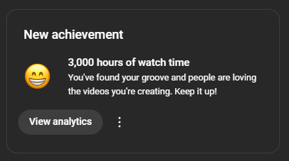 After One Year on #youtube (Give or take a week)
I've made 83 tutorial videos for <a href="/GDevelopApp/">GDevelop</a>!
Today makes 900 Subscribers, and I've just hit that golden 3,000 hours of content milestone!

🙏I am honored  
🫵thank you! 

#indiedev #gdevelop #tutorial