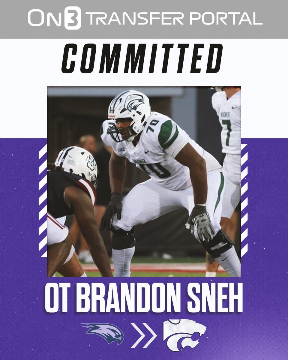 Pete Nakos (@petenakos_) on Twitter photo Wagner offensive tackle Brandon Sneh has committed to Kansas State, <a href="/SWiltfong_/">Steve Wiltfong</a> and I have learned.
The 6-foot-6, 320-pound Sneh did not allow a sack this season.
on3.com/transfer-porta… Wagner offensive tackle Brandon Sneh has committed to Kansas State, <a href="/SWiltfong_/">Steve Wiltfong</a> and I have learned.
The 6-foot-6, 320-pound Sneh did not allow a sack this season.
on3.com/transfer-porta…