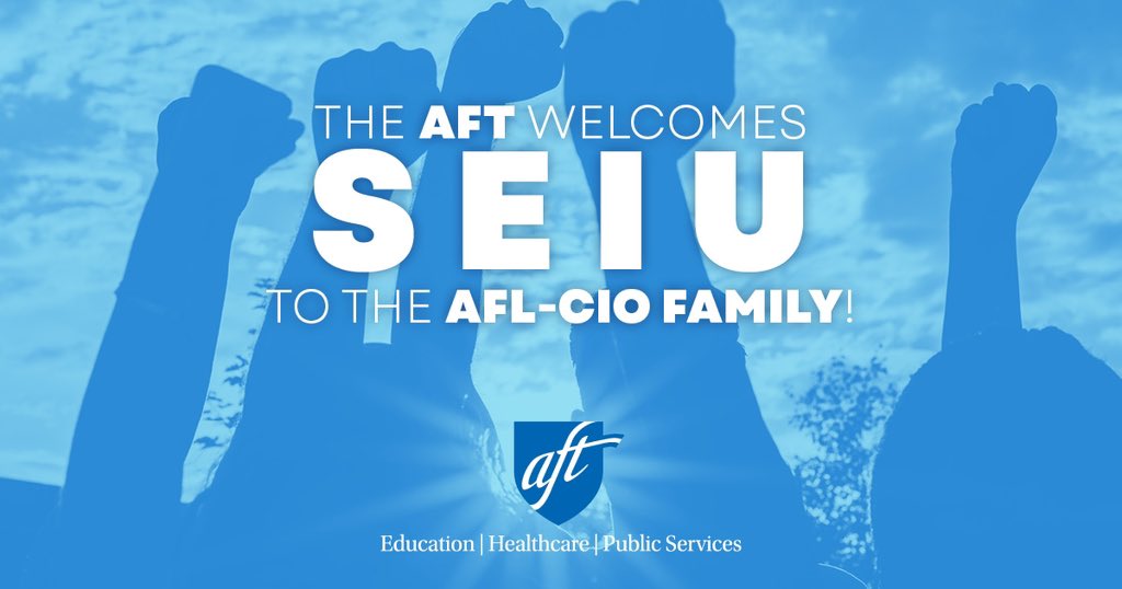 Breaking news! Welcome SEIU. With SEIU back in the AFL-CIO, we’re  stronger together. This is great news for our movement and for everyone who wants to form a union to make the goal of a better life and a better America a reality.