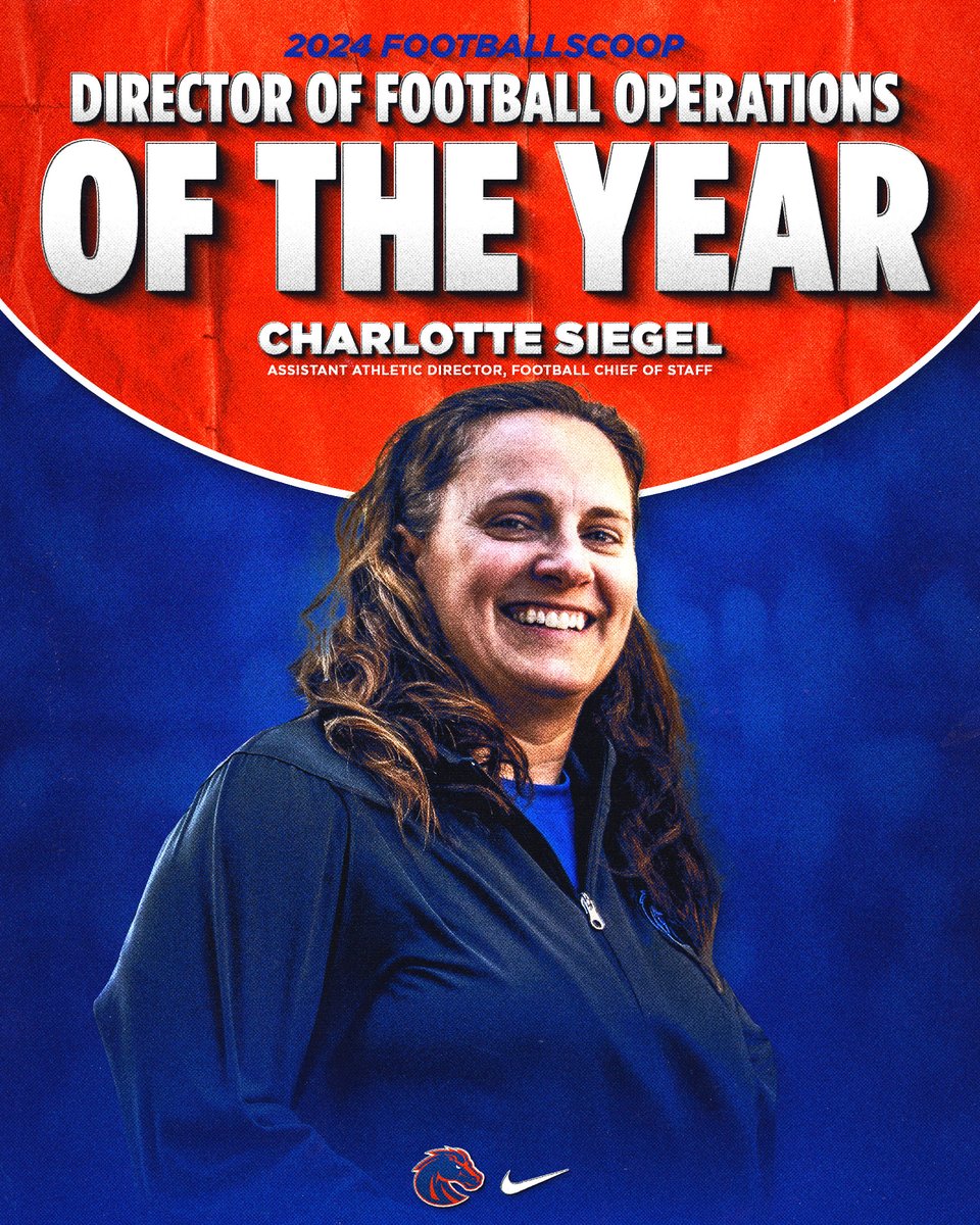 Boise State Football (@broncosportsfb) on Twitter photo ๐๐๐ ๐ฝ๐๐จ๐ฉ ๐ค๐ ๐๐๐ ๐ฝ๐๐จ๐ฉ ๐
Charlotte Siegel has been namedย <a href="/FootballScoop/">FootballScoop</a> Football Operations Directorย of the Year!
#BleedBlue | #BuiltDifferent ๐๐๐ ๐ฝ๐๐จ๐ฉ ๐ค๐ ๐๐๐ ๐ฝ๐๐จ๐ฉ ๐
Charlotte Siegel has been namedย <a href="/FootballScoop/">FootballScoop</a> Football Operations Directorย of the Year!
#BleedBlue | #BuiltDifferent