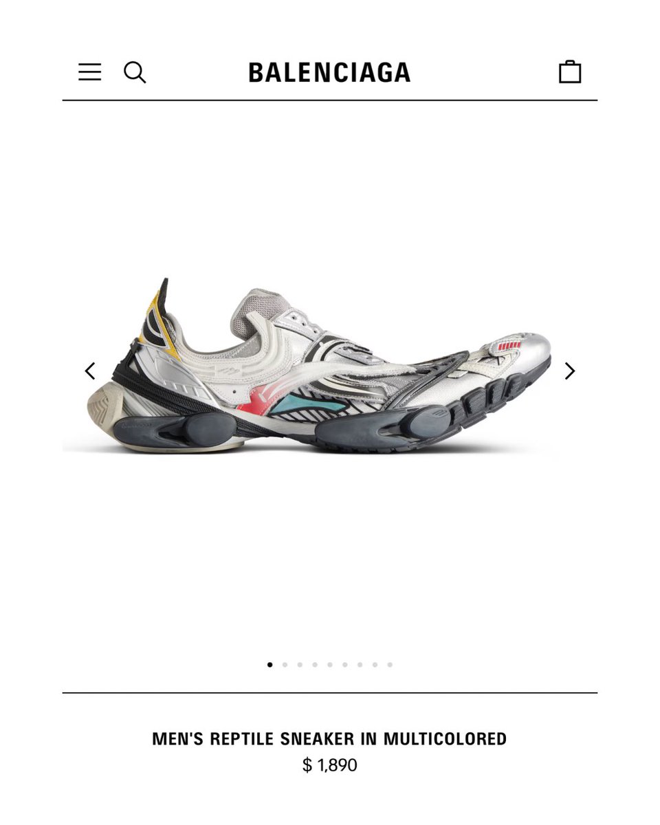 Balenciaga's viral reptile sneakers.