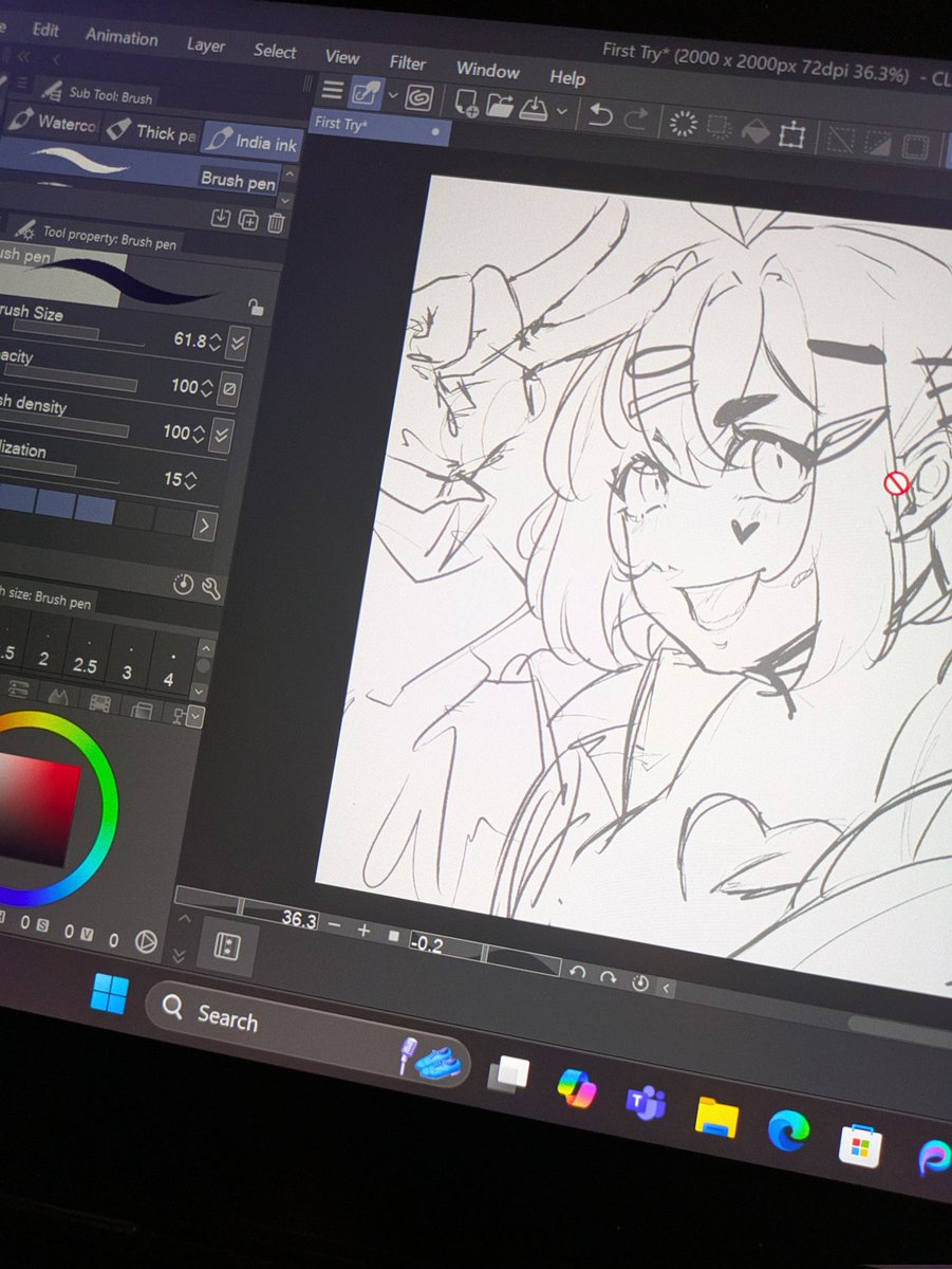 nimscorner's tweet image. Finally learning CSP yaysyayyy - also working on a new pfp, short hair ver. this time ✨
#CLIPSTUDIOPAINT