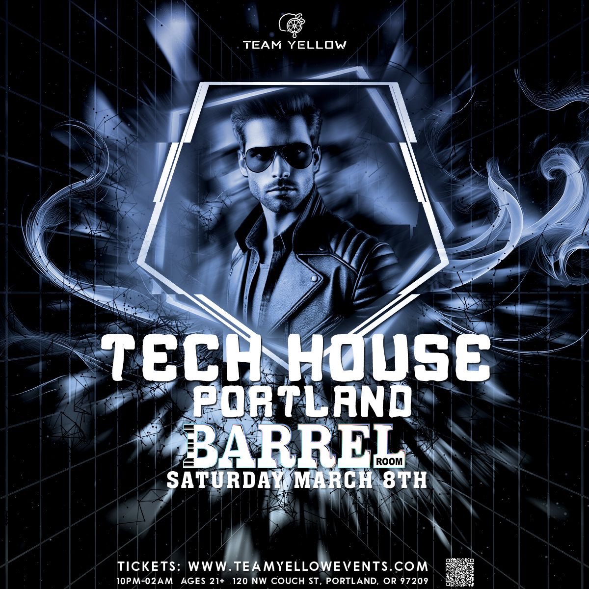 🖤 Team Yellow: Tech House Portland
📍 Barrel Room (formerly Whiskey Bar)
📅 Saturday, March 8th | 21+ | Doors at 10 PM

Portland, we’re bringing the heat: deep basslines, gogo dancers, live art, &amp; nonstop grooves. Resident DJ Cazrep sets the vibe. Don’t miss it.
