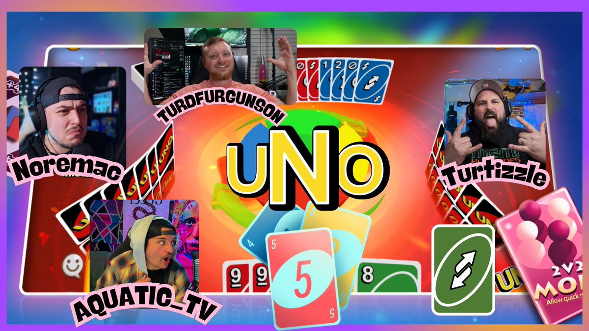 IamNoremac's tweet photo. THIS SATURDAY...8pm (PST)...Kicks 1st ULTIMATE Uno Showdown...Ill see you there! @AquaticNebulae1 @TurtizzleLive @TURDFURGUNSON #KickStreaming #Uno #Livestream https://t.co/6ME4SZ7boF