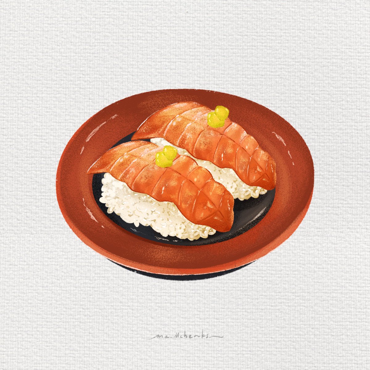 milladnr_'s tweet photo. 🍣✨

#salmonsushi #sushi #illustration #foodillustration #Procreate https://t.co/506YpovoeT