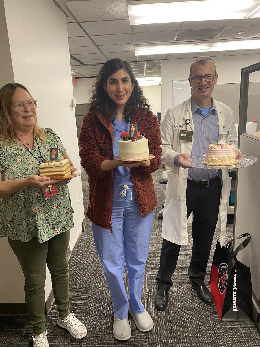 UTMB Vascular Surgery (@utmbvascular) on Twitter photo Happy birthday to our fabulous program coordinator Cheryl, awesome intern Nathalie <a href="/BarsoumNathalie/">Nathalie Barsoum</a>, & beloved PD Dr. Cox! Each get their favorite cake bc they are all unique and we love them! #workfamily #vascsurg. Perfect timing for our 2nd interview date to share some cake 🎂 Happy birthday to our fabulous program coordinator Cheryl, awesome intern Nathalie <a href="/BarsoumNathalie/">Nathalie Barsoum</a>, & beloved PD Dr. Cox! Each get their favorite cake bc they are all unique and we love them! #workfamily #vascsurg. Perfect timing for our 2nd interview date to share some cake 🎂