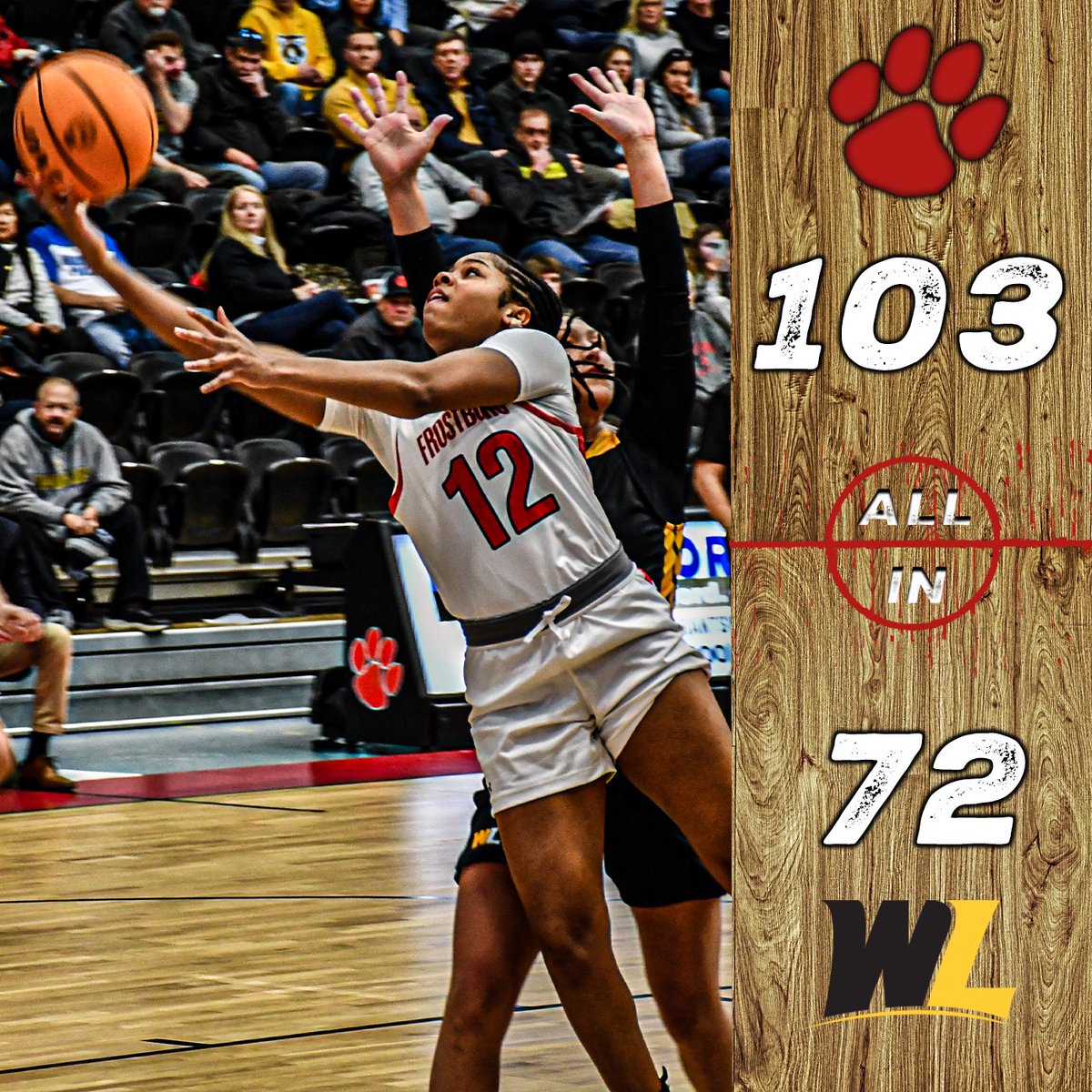 Starting 2025 off with a dub!!!❤️🖤🤍  5 players in double figures!!!!! So proud of this team! #ALLIN