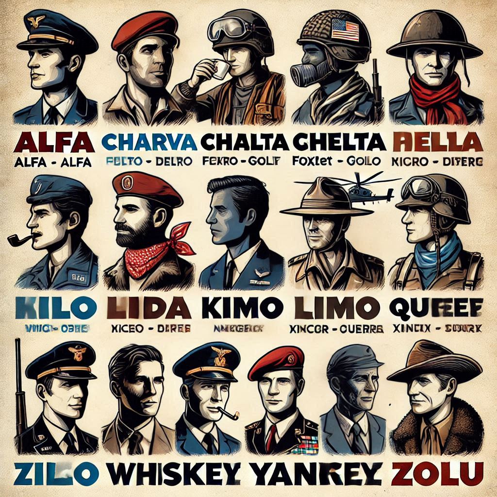 KeithHixAI's tweet image. Using the NATO phonetic alphabet as a prompt.
Alfa, Bravo, Charlie, Delta, Echo, Foxtrot, Golf, Hotel, India, Juliett, Kilo, Lima, Mike, November, Oscar, Papa, Quebec, Romeo, Sierra, Tango, Uniform, Victor, Whiskey, X-ray, Yankee, Zulu