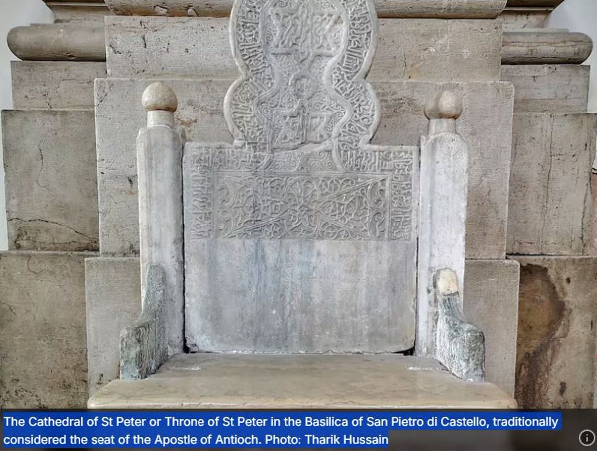 Jamal Jafri (@jajafri) on Twitter photo The throne of St Peter in the Basilica of San Pietro di Castello, traditionally considered the seat of the Apostle of Antioch. Photo: <a href="/_TharikHussain/">Tharik Hussain</a>
"The throne in the Basilica of San Pietro di Castello in eastern Venice, the city’s cathedral for several centuries until St The throne of St Peter in the Basilica of San Pietro di Castello, traditionally considered the seat of the Apostle of Antioch. Photo: <a href="/_TharikHussain/">Tharik Hussain</a>
"The throne in the Basilica of San Pietro di Castello in eastern Venice, the city’s cathedral for several centuries until St