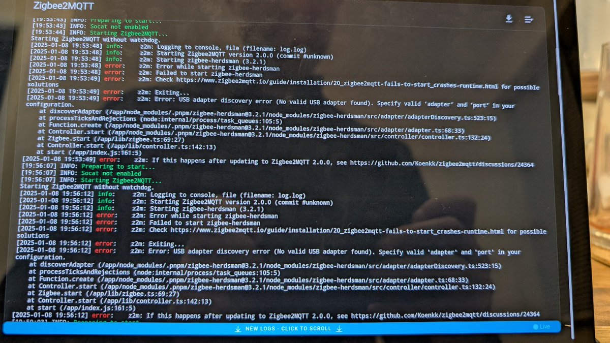 HomeTechUK1's tweet image. I would not advise updating zigbee2mqtt to 2.0.0. it's killeds it, it won't restart. Thank goodness for backups. #Homeassistant #Zigbee2mqtt