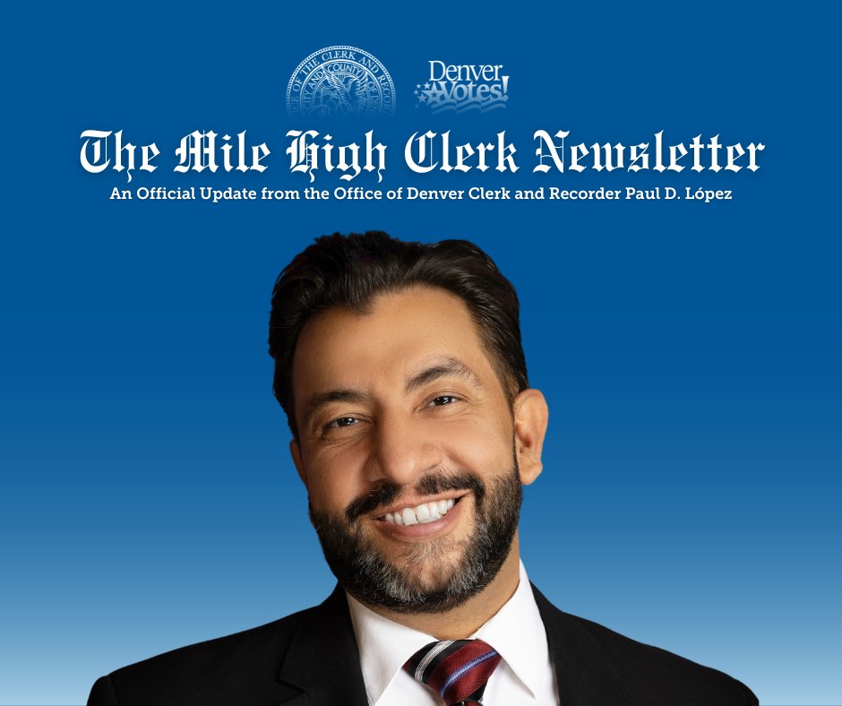 Our monthly newsletter is going out next week! Stay up to date on the latest from our Denver Elections Division and Recording &amp; Public Trustee team. If you’re not already signed up, click below to subscribe today. 

tinyurl.com/te494jtn