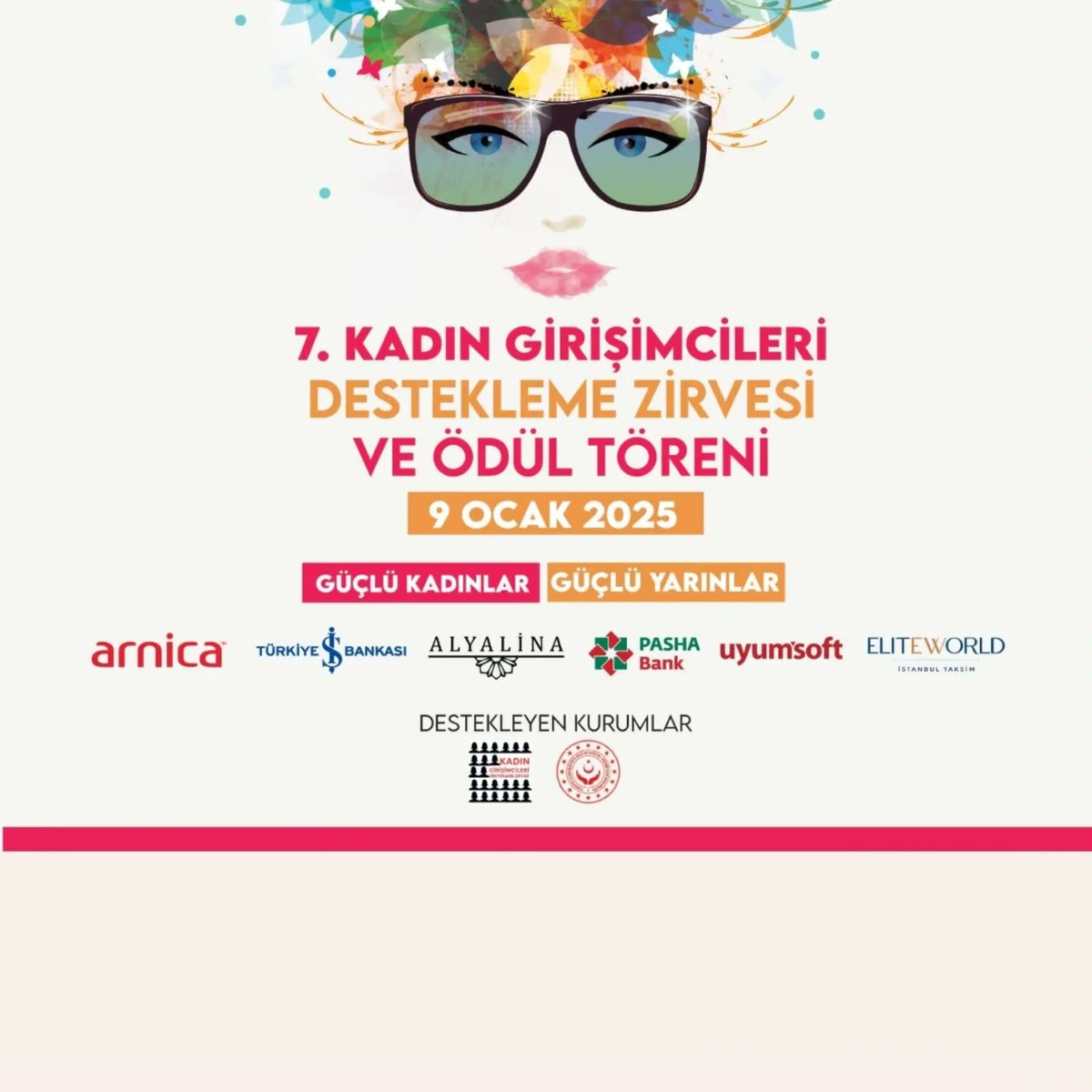 7. Kadın Girişimcileri Destekleme Zirvesinde Güvenilir Yarınlar için Güvenilir Toplumu inşaa Edebilmek konulu panel de yer alacağım.