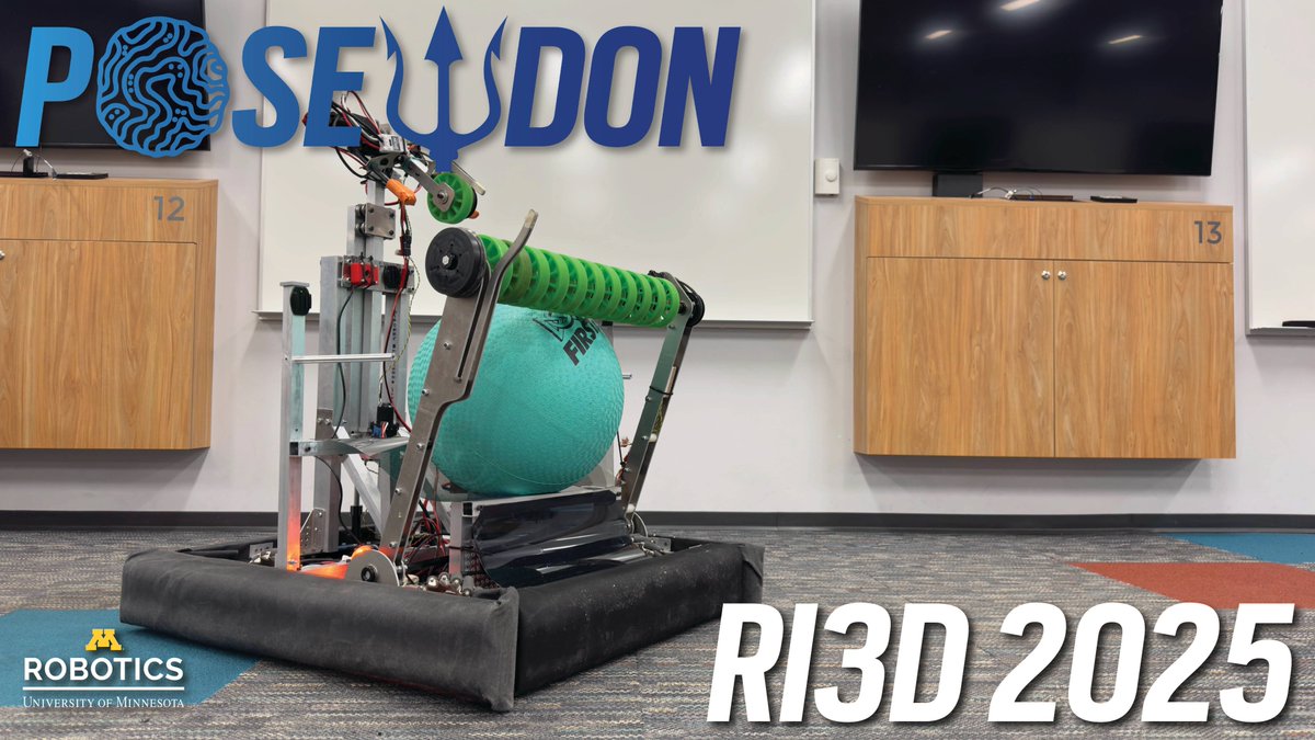 UMNRobotics's tweet image. Introducing the UMN Robotics 2025 Ri3D Robot, Poseidon! Thank you to our sponsors! We appreciate all the support!

Check out the robot reveal here:youtube.com/watch?v=AV82mc…

@umncse #omgrobots #firstdive #reefscape