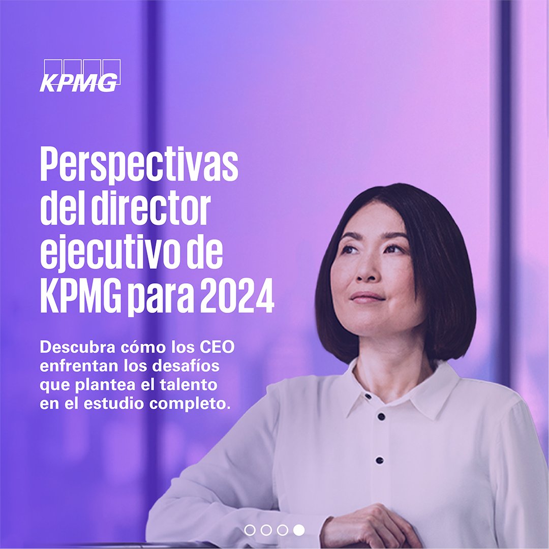 KPMGenPeru's tweet photo. La atracción de talento, las diferencias generacionales y el regreso al trabajo presencial, son las temáticas que enfrentan los líderes de todo el mundo en la actualidad.
Descubre este análisis en la última edición del estudio KPMG CEO Outlook 2024.
https://t.co/jm8PCgOGnb https://t.co/a2SkOGrOA2