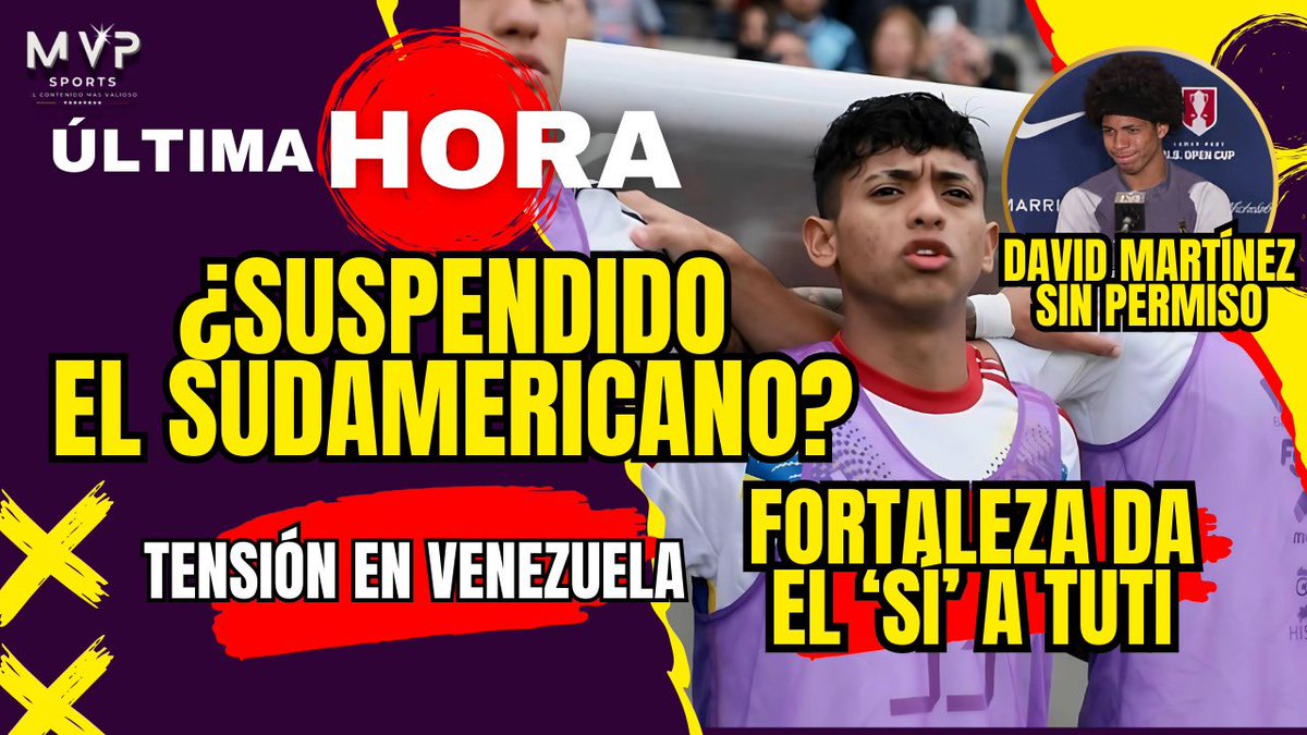 NUEVO VIDEO

TENSIÓN EN VENEZUELA: ¿SE JUGARÁ EL SUDAMERICANO?

Link: youtu.be/ENoi6uGqTsA