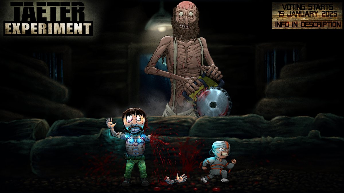 WHICH GAME WILL YOU VOTE FOR ON 15 JANUARY?
TAETER EXPERIMENT: A Scary and Gory Horror Platformer exploring the Origins of some of Necrostorm's Iconic Heroes?
necrostorm.com/NEWS/2025/Arti…

#Necrostorm #Games #TaeterExperiment