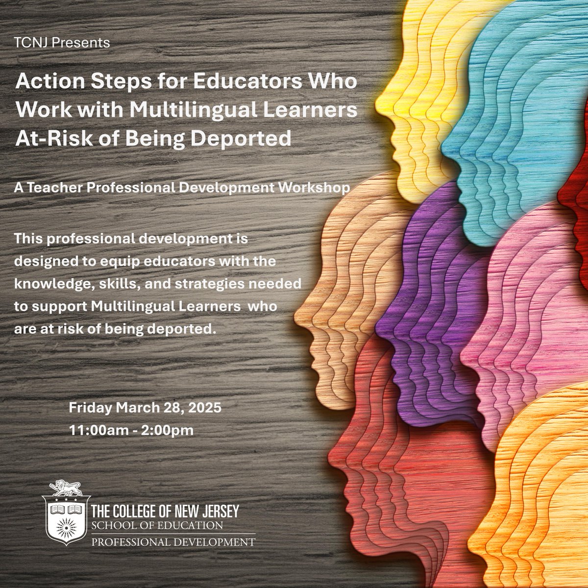 Educator Professional Development Opportunity!
Action Steps For Educators Who Work With Multi Lingual Learners At Risk of Being Deported
This 3 hour working lunch will focus on  addressing the psychological and emotional challenges these students face, including fear, anxiety,