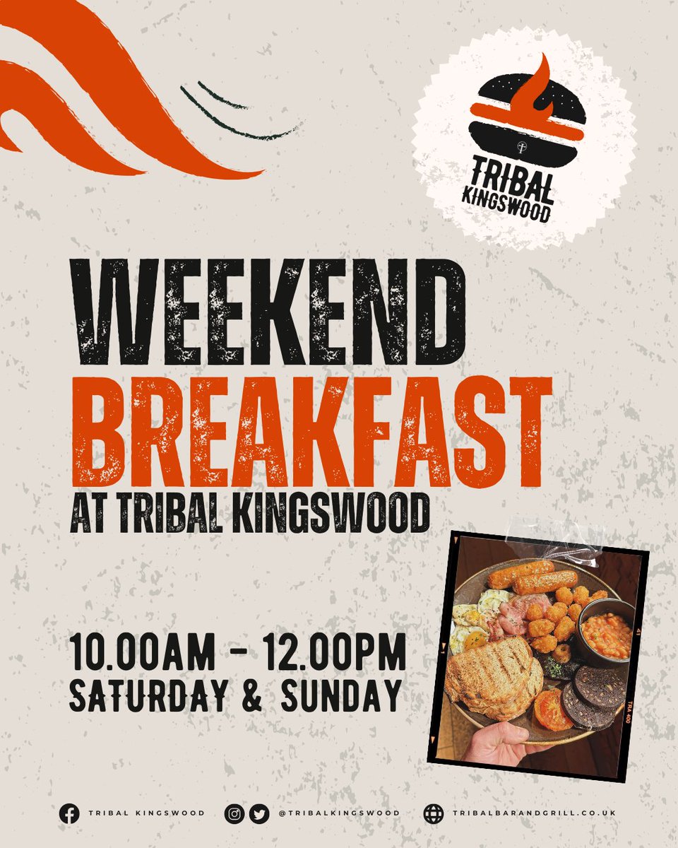 Tribal Kingswood (@tribalbarhull) on Twitter photo Secure your tables for our delicious weekend breakfast - available from 10.00am on Saturday and Sunday π³π₯
Call 01482 458301, or email email events@tribalbarandgrill.co.uk πβοΈ
π #TribalKingswood Secure your tables for our delicious weekend breakfast - available from 10.00am on Saturday and Sunday π³π₯
Call 01482 458301, or email email events@tribalbarandgrill.co.uk πβοΈ
π #TribalKingswood