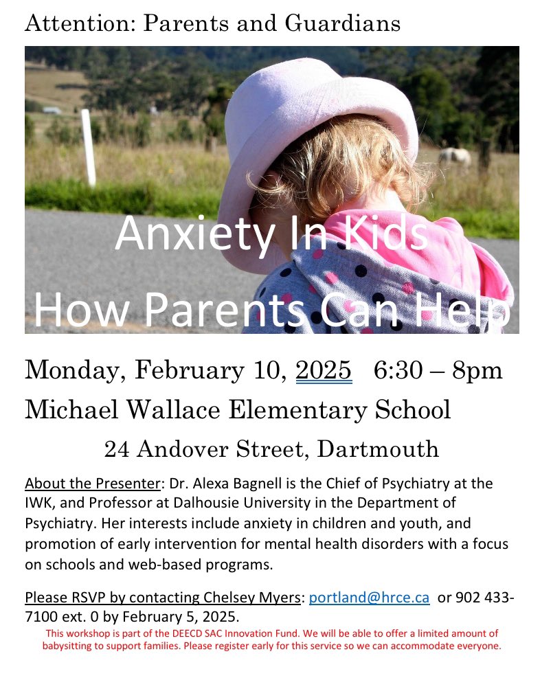 Check out this workshop for parents and guardians ~ Anxiety In Kids - How Parents Can Help