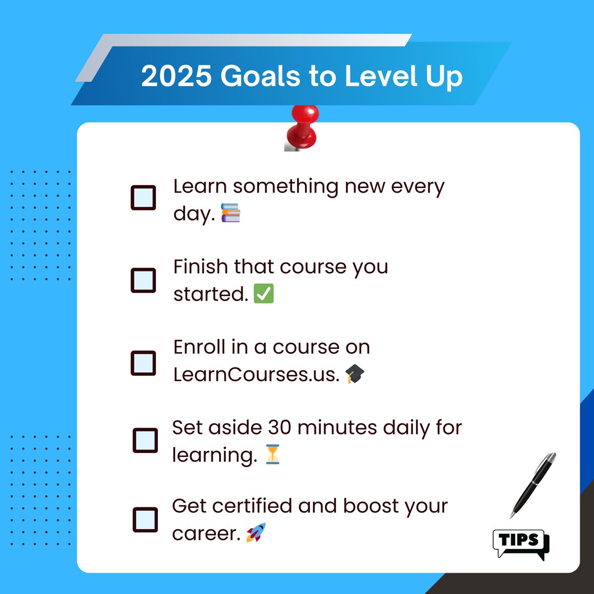 LearnCoursesEdu's tweet image. Let’s make 2025 the year of growth!
Start now at LearnCourses.us. 📷

learncourses.us
#2025Goals #LearnCourses #SkillUp #StayInspired