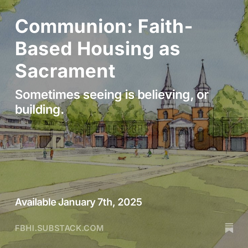 "Whether it is bread or brick, our faith calls us to live into the sacramental reality by touching and receiving elements of grace." - Evan Bille Magen writes in a new guest post.

Read now at the link in our bio.

#faith #housing #urbanism #christianity