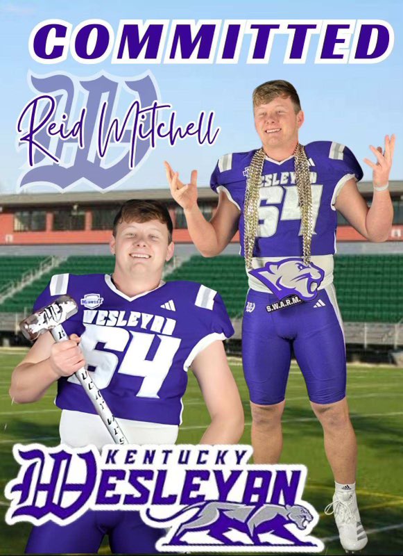 ReidMitchell03's tweet image. #AGTG I am Blessed to announce that I am 100% Committed to Kentucky Wesleyan College! Thanks to all my family, former coaching staff, and teammates. Excited to see what the future holds! #DIGIN #Committed