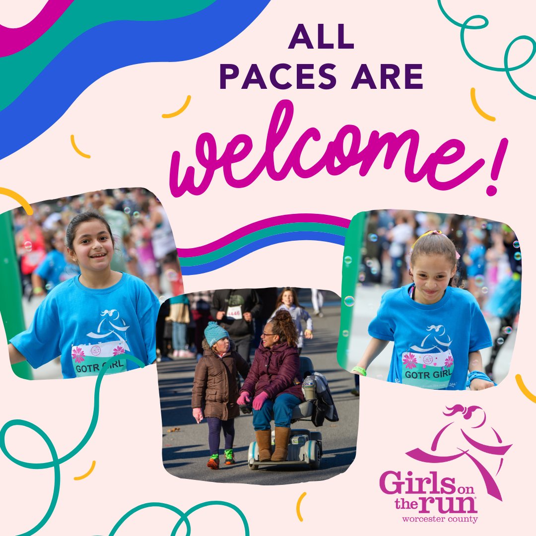 All paces are welcome at Girls on the Run! Whether you’re sprinting ahead or taking your time, every step is a win. We celebrate progress, and encourage each girl to move at her own pace while building confidence and fostering a sense of community. Let’s all grow together!