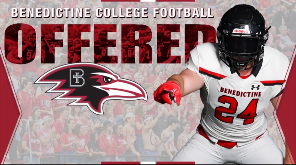 Talon Langford (@talonlangford) on Twitter photo Thank you Benedictine football for the offer!
<a href="/RavenFootballBC/">Benedictine Football</a>
<a href="/TongieNation/">Tonganoxie USD 464</a>
<a href="/Coach_Bower_/">Isaac Bower</a> Thank you Benedictine football for the offer!
<a href="/RavenFootballBC/">Benedictine Football</a>
<a href="/TongieNation/">Tonganoxie USD 464</a>
<a href="/Coach_Bower_/">Isaac Bower</a>
