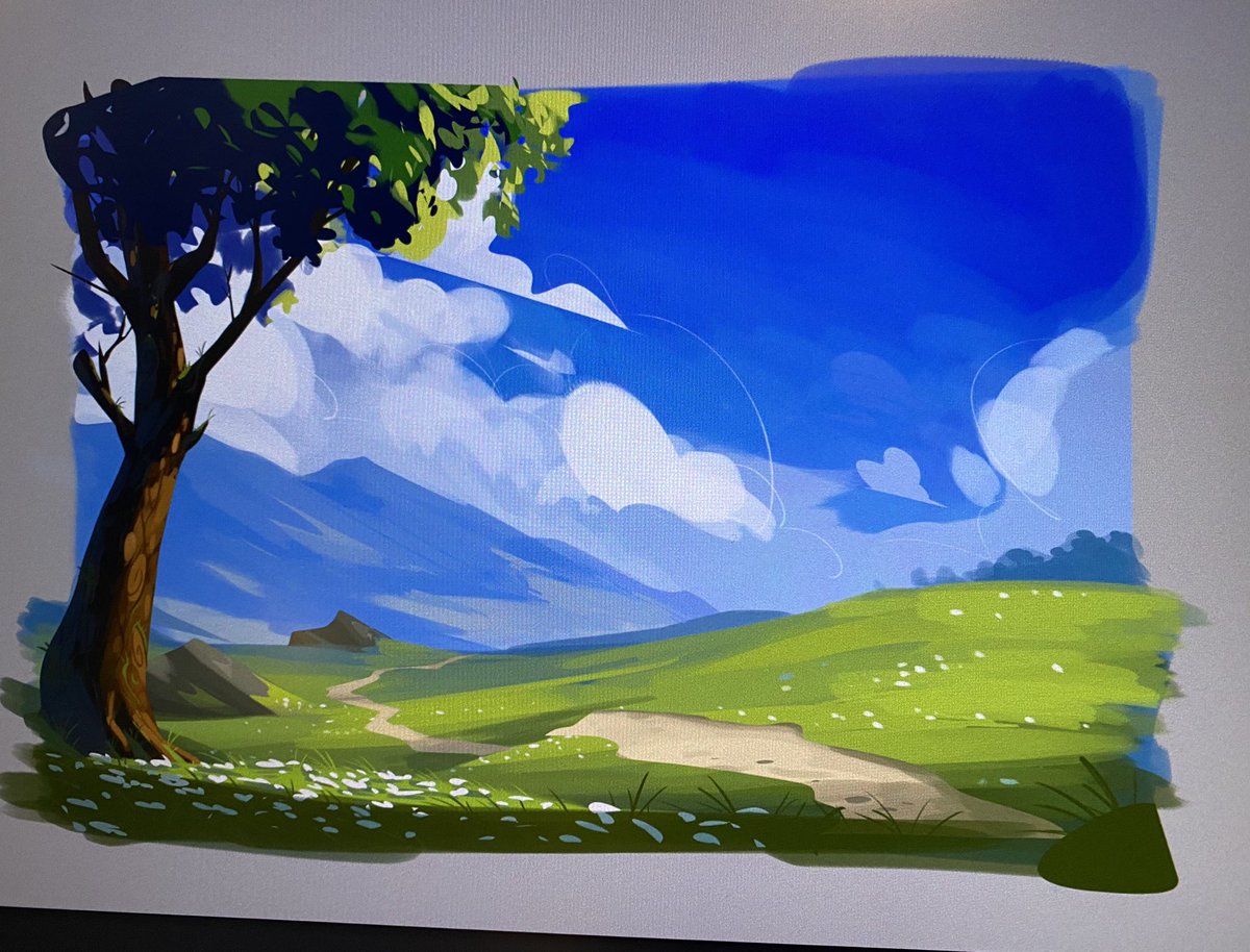 Trying a more painterly style? 🤷🏻‍♀️