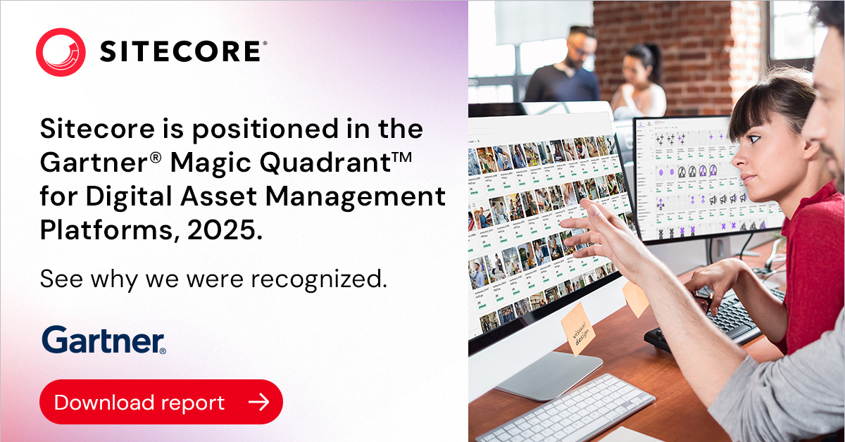 Sitecore has been recognized in the 2025 Gartner® Magic Quadrantᵀᴹ for Digital Asset Management Platforms, 2025!

Read the news to learn how we're helping global marketing teams create and deploy on-brand campaigns across all touchpoints. siteco.re/3WaKbcM #ContentHub