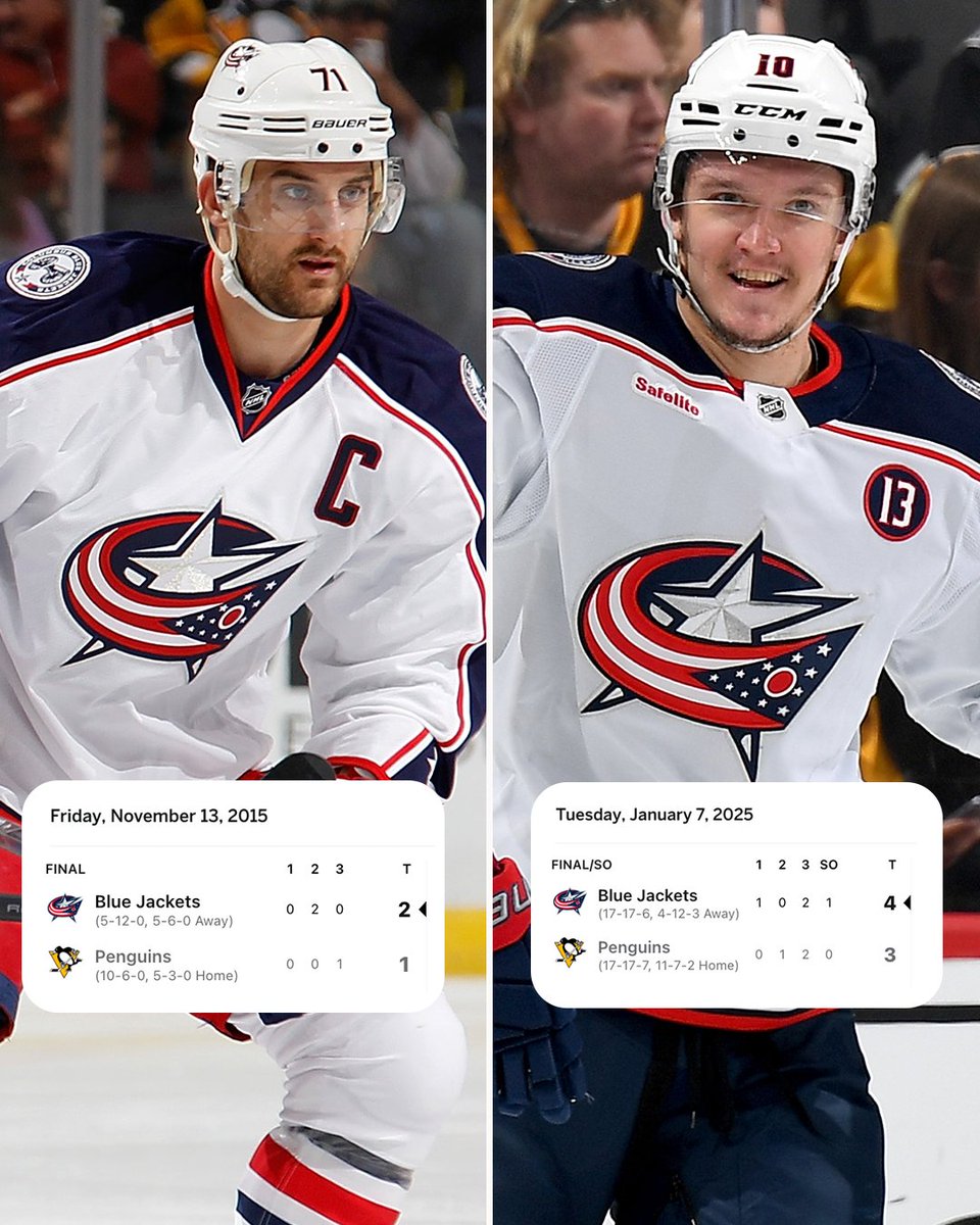 Last night, the Blue Jackets won in Pittsburgh for the first time in 3,343 days 😳

Columbus currently finds itself in the final Eastern Conference wild card spot!