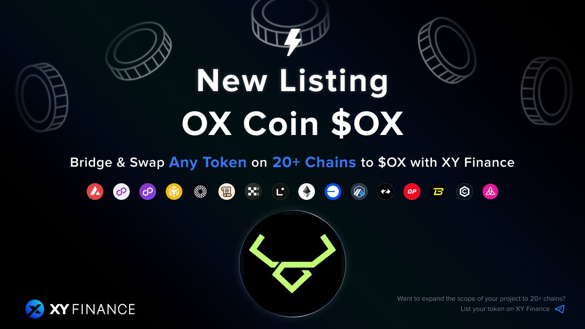 Avalanche_Space's tweet photo. ๐ The $OX token from @OXFUNHQ is now officially listed on @Xyfinance!
๐ Leverage up to 100x for memecoin trading with @OXFUNHQ and use #XYFinance.
๐ Bridge and swap tokens across more than 20 chains to $OX effortlessly.
๐ฝVISIT
https://t.co/dXytugMSrc https://t.co/1L6wzFgyGw