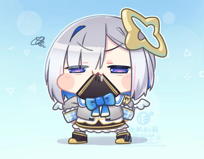 しゃべりすぎて襟を巻き込む かなたんの絵 #かなたーと 