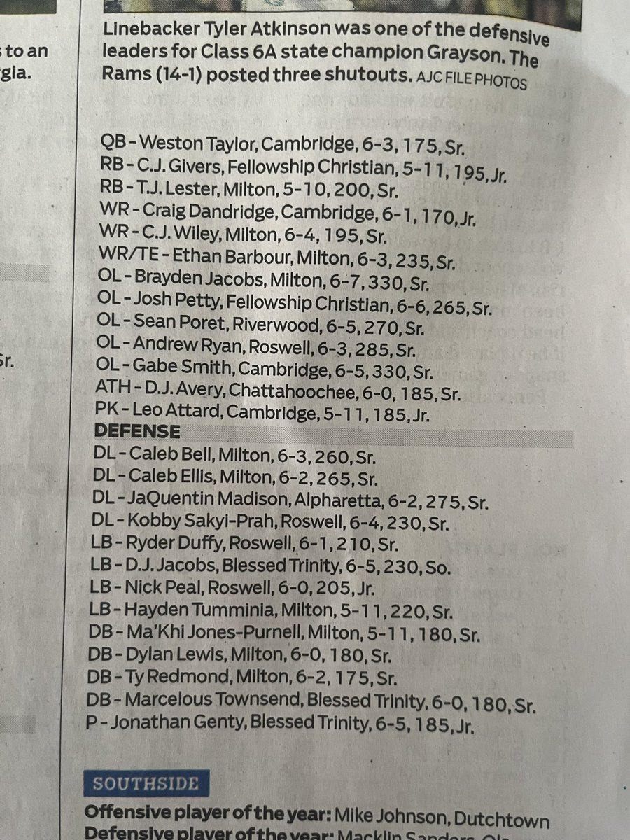 Andrew Ryan (@andrewryan59) on Twitter photo Thank you <a href="/ajc/">Atlanta Journal-Constitution</a> for selecting me on the all North Fulton team. @roswellrecruits <a href="/VinceVance6/">Coach Vince Vance</a> <a href="/caprewett/">Chris Prewett</a> <a href="/CarlisleFunk/">Patrick Carlisle</a> <a href="/RonnieJankovich/">Ronnie Jankovich</a> <a href="/RecruitGeorgia/">Recruit Georgia</a> <a href="/CoachBo95/">Boback Kalantarian</a> @RoswellHornetFB Thank you <a href="/ajc/">Atlanta Journal-Constitution</a> for selecting me on the all North Fulton team. @roswellrecruits <a href="/VinceVance6/">Coach Vince Vance</a> <a href="/caprewett/">Chris Prewett</a> <a href="/CarlisleFunk/">Patrick Carlisle</a> <a href="/RonnieJankovich/">Ronnie Jankovich</a> <a href="/RecruitGeorgia/">Recruit Georgia</a> <a href="/CoachBo95/">Boback Kalantarian</a> @RoswellHornetFB