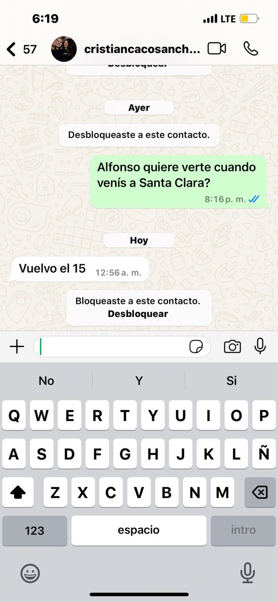 Primero nunca tiene libre para verlo después tiene 15 días libre a pero nunca tiene libre PARA VERLO!!