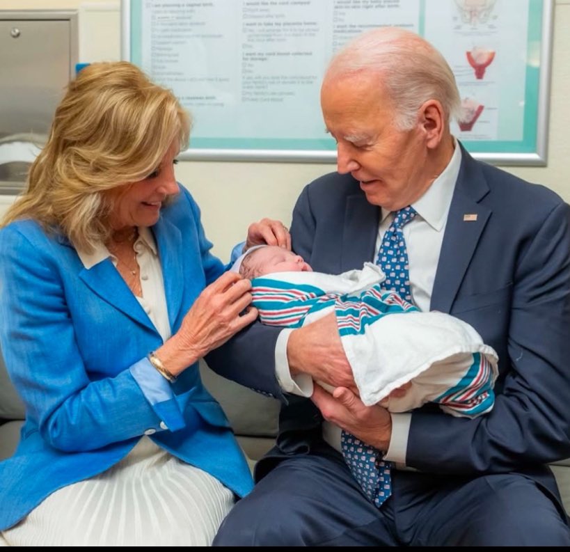 BREAKING:  Joe Biden is officially a Great-Grandfather. 

What an incredible picture.