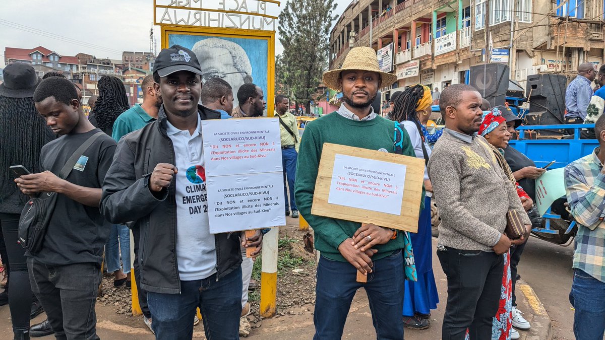 Crispin Ngakani (@ngakanicrispin) on Twitter photo #DRC: consortium of citizen movements and civil society organizations of South Kivu, organized a street march to denounce the illicit exploitation of minerals, the spoliation and destruction of Kahuzi Biega National Park and end of war
<a href="/SDG2030/">SDG2030</a> <a href="/AfricansRising/">Africans Rising</a> <a href="/CANIntl/">Climate Action Network International (CAN)</a> <a href="/UNEP/">UN Environment Programme</a> #DRC: consortium of citizen movements and civil society organizations of South Kivu, organized a street march to denounce the illicit exploitation of minerals, the spoliation and destruction of Kahuzi Biega National Park and end of war
<a href="/SDG2030/">SDG2030</a> <a href="/AfricansRising/">Africans Rising</a> <a href="/CANIntl/">Climate Action Network International (CAN)</a> <a href="/UNEP/">UN Environment Programme</a>