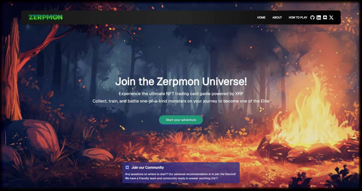 🚀 Our new Zerpmon website is live! 🌟

New to Zerpmon? We've got you covered! 🕹️ Explore the new site, dive into our free tutorial, and unlock starter TRN Zerpmon to kick off your adventure. ⚡

🔗 zerpmon.world