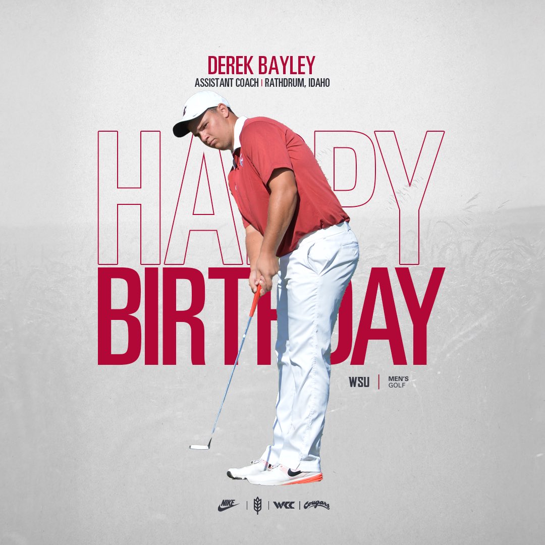 Happy Birthday to our assistant coach, and all-around good guy, <a href="/Derek_Bayley/">Derek Bayley</a>. Enjoy the day DB! (and we’re pretty sure he made this putt) #GoCougs