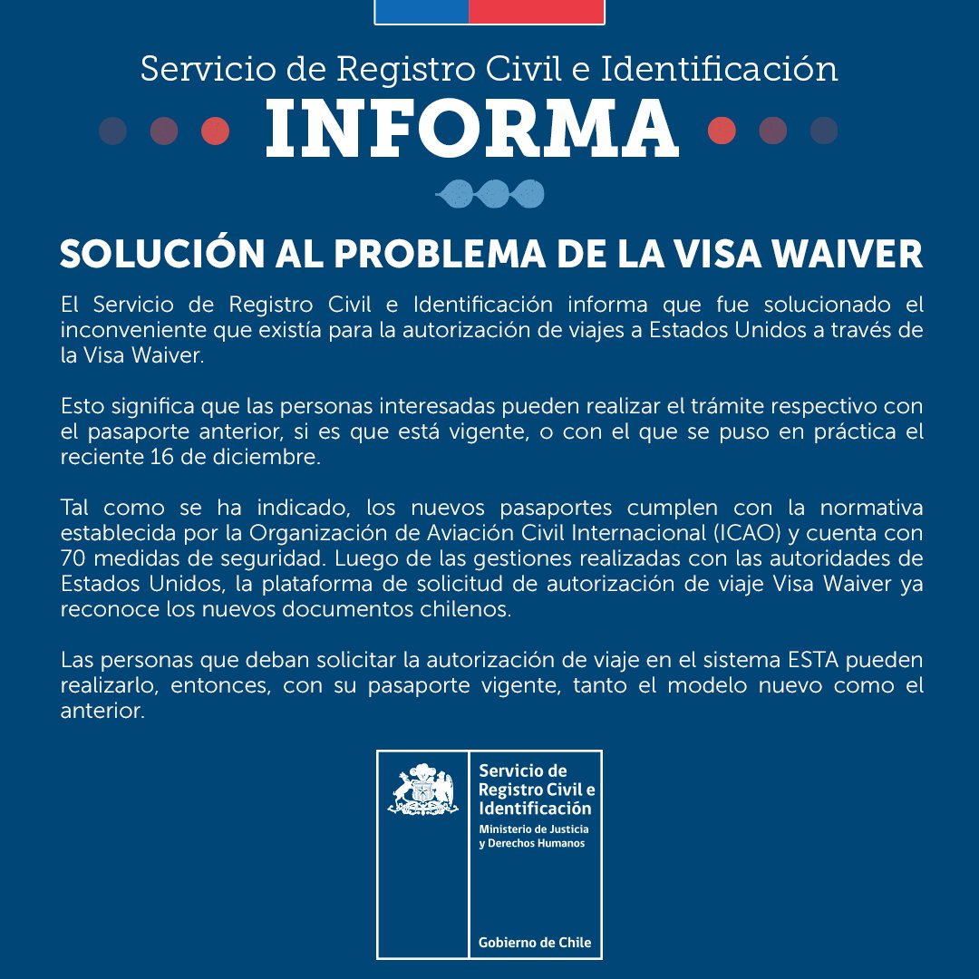 Registro Civil e Identificación - Chile tweet media