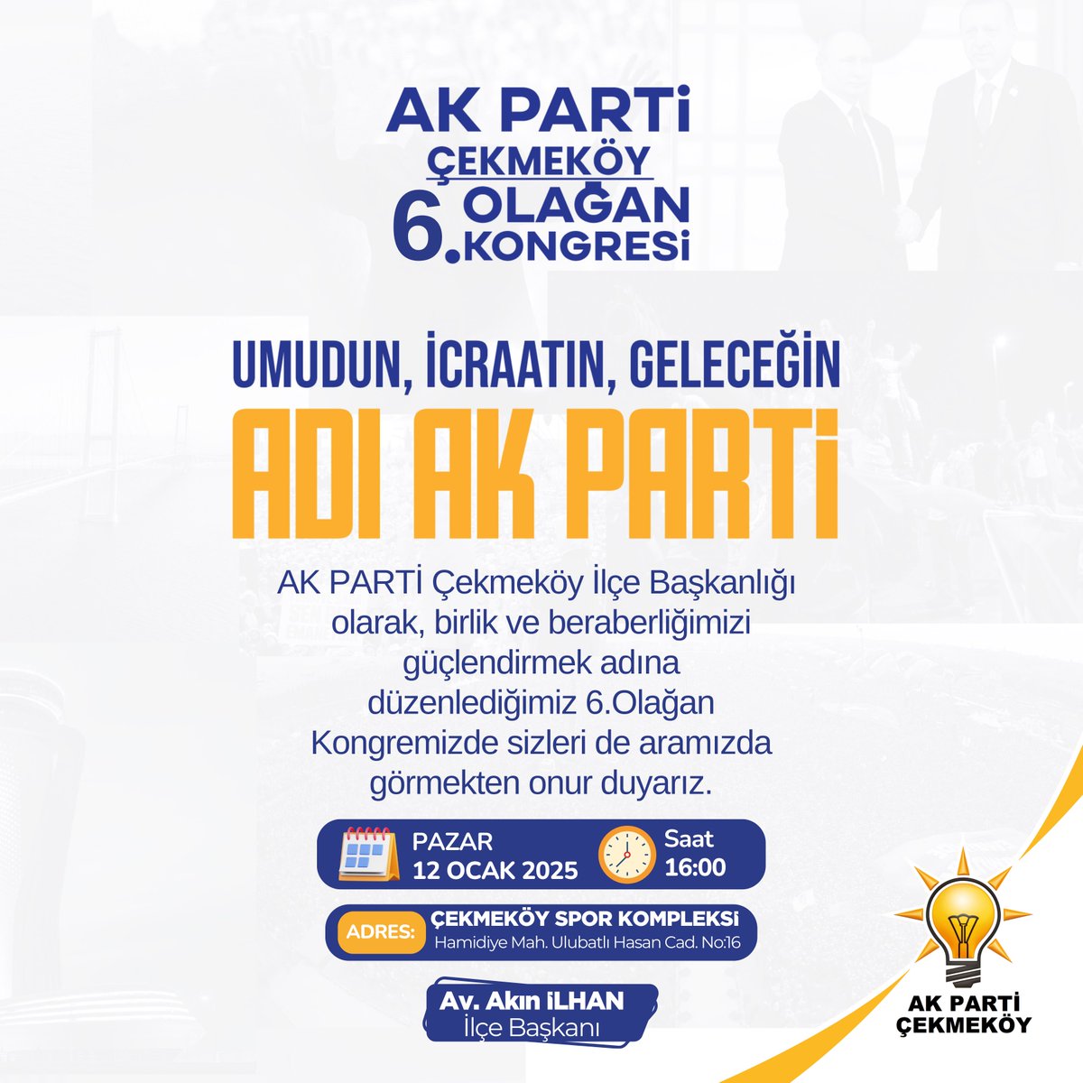 erdemkocoglutr's tweet image. “Aşkınan koşan yorulmaz.”

Değişimin, gelişimin ve model #Çekmeköy’ün 6.Olağan İlçe Kongresi’nde, AK gönüllerle daha güzel yarınlara yürüyeceğiz inşallah. 

Şimdi birlikte, daha fazla çalışma zamanı…