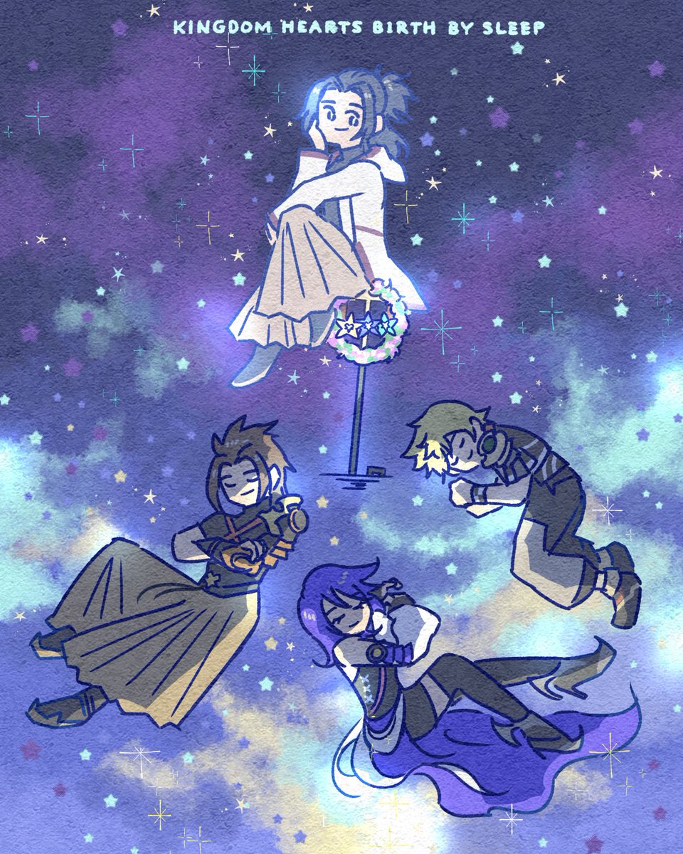 george_KH20th's tweet image. 『キングダムハーツバースバイスリープ』
15周年おめでとうございます🎊

弟子達を見護る師匠でお祝い
#KH