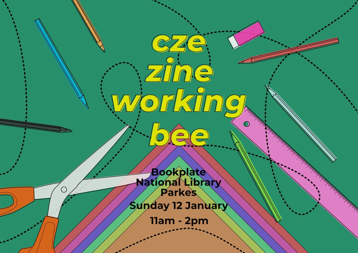 The first zine working bee of the year.  Join us at the Bookplate Cafe, Sunday 12 January, 11am-2pm.

Keep up to date through our discord - discord.gg/yPseuEftBF