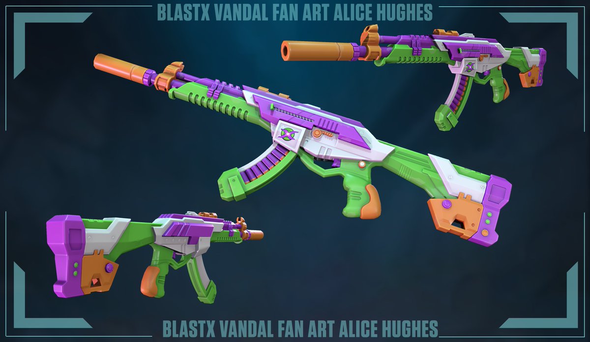 catkitsu's tweet image. I actually did some personal work?? And a weapon?? Oh be still my woodland lovin heart.

BLASTX Vandal Fan art!
Links below.