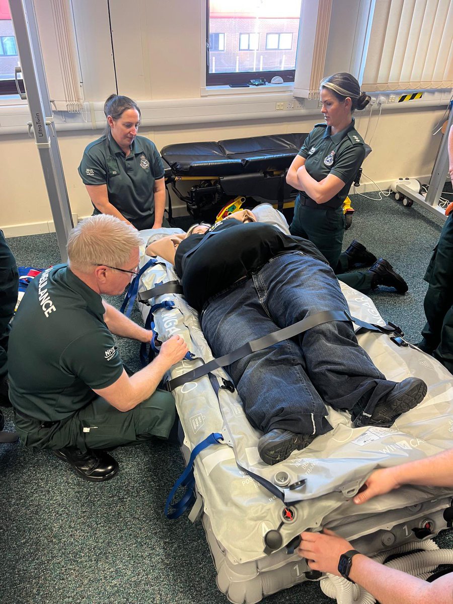 What a stormer of a day updating the <a href="/Scotambservice/">Scottish Ambulance</a> CTOs ready for LiP this year. The #shapesuit was particularly good to get insight into managing larger bodies. Thanks to Five Mobility for their support #saferpatienthandling #prehospitalcare